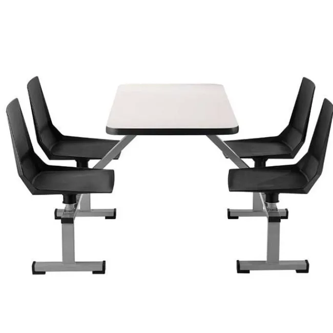 National Public Seating Cluster Swivel Booth with Particleboard Top^ Cafeteria Booths|Cafeteria