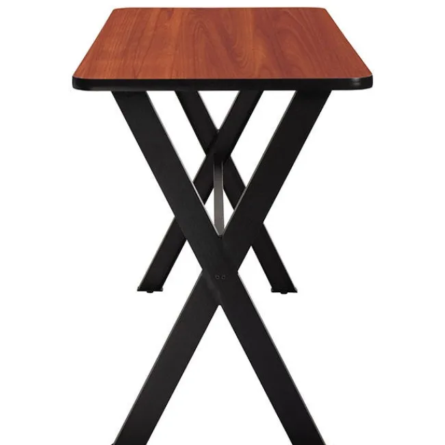 National Public Seating Collaborator Table w/ Wild Cherry Laminate Top (36'' x 72'' Rectangle)^ Training & Seminar