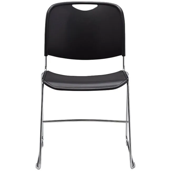 National Public Seating Compact Stack Chair^ Plastic Stacking Chairs|Tablet Arm