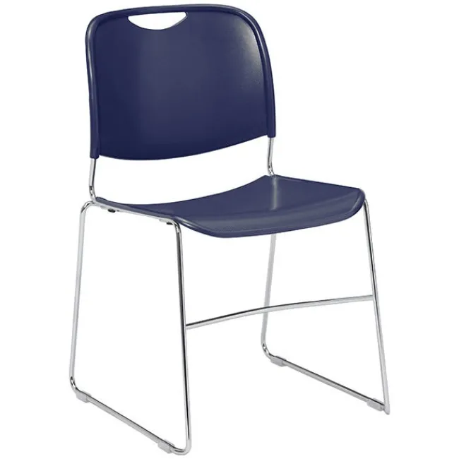 National Public Seating Compact Stack Chair^ Plastic Stacking Chairs|Tablet Arm