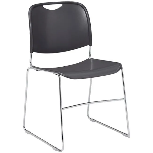 National Public Seating Compact Stack Chair^ Plastic Stacking Chairs|Tablet Arm