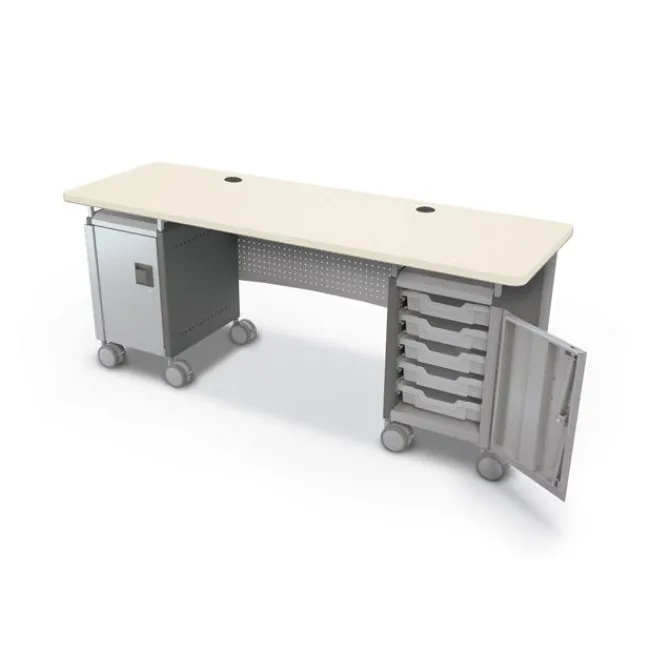 Mooreco Compass Dual Cabinet Teacher Desks^ Teacher Desks|Instructor Desks