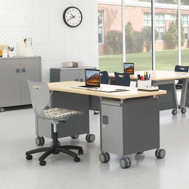 Mooreco Compass Dual Cabinet Teacher Desks^ Teacher Desks|Instructor Desks