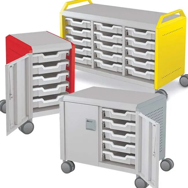 Mooreco Compass H1 Low Height Tray Storage Cabinets^ Tote & Bin Storage|Mobile Cabinets