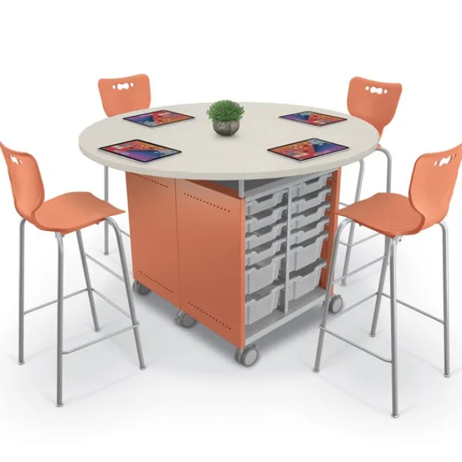 Mooreco Compass Island Round Cabinet - 42"H^ Makerspace & Shop