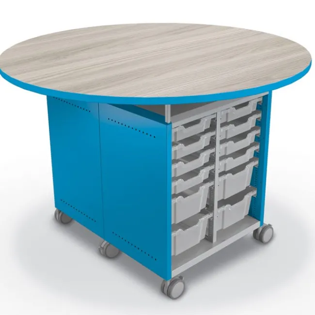 Mooreco Compass Island Round Cabinet - 42"H^ Makerspace & Shop