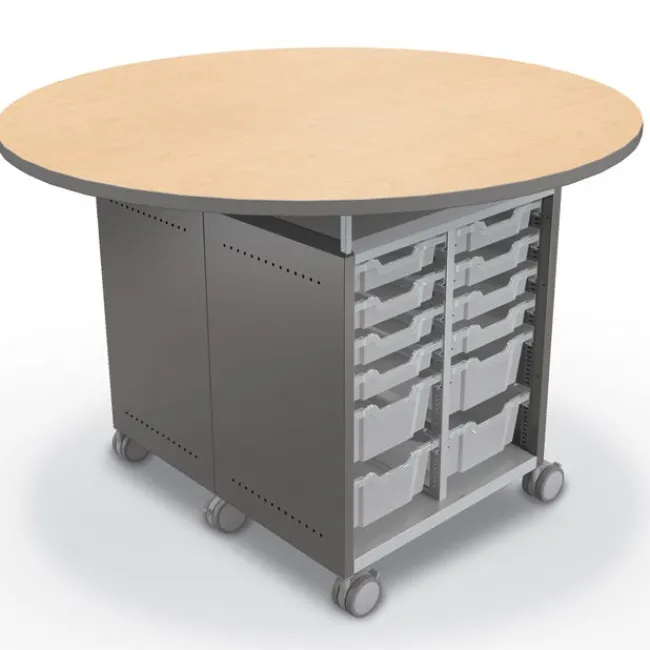Mooreco Compass Island Round Cabinet - 42"H^ Makerspace & Shop