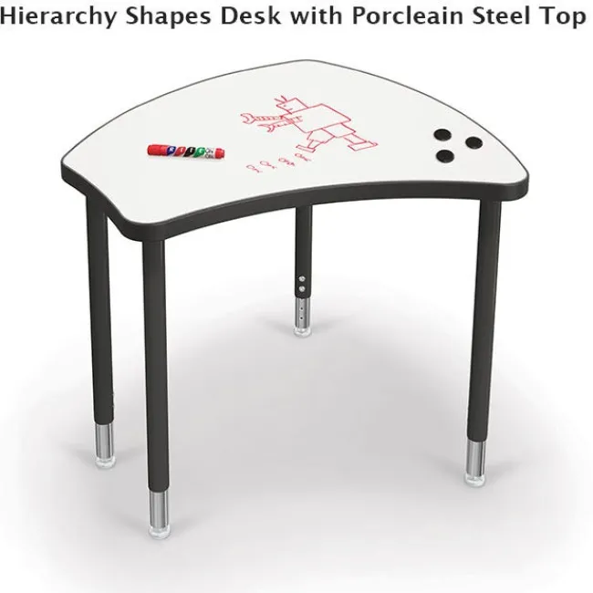 Mooreco Complete Classroom Package - Teacher Station + 34 Porcelain Dry Erase Shape Desks & Chairs^ Classroom Desks & Chairs|Complete Classrooms