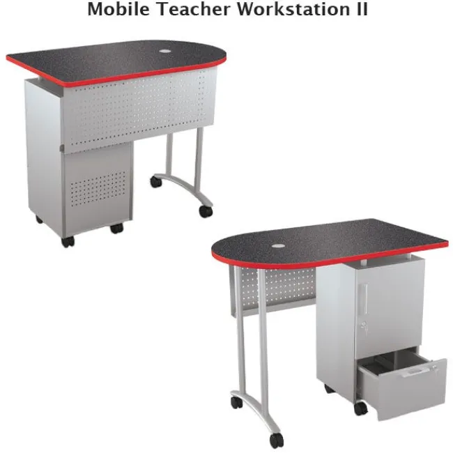 Mooreco Complete Classroom Package - Teacher Station + 34 Porcelain Dry Erase Shape Desks & Chairs^ Classroom Desks & Chairs|Complete Classrooms