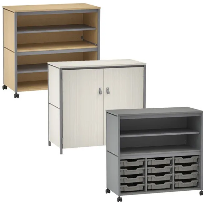 Smith System Constellate Double Low Cluster Classroom Storage Cabinets^ Mobile Cabinets|Robotics