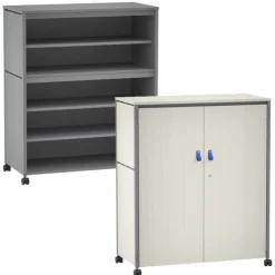 Smith System Constellate Low + Mid Cluster Classroom Storage Cabinets^ Art Supply Cabinets|Mobile Cabinets