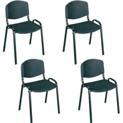 Safco Products Contour Stack Chair Package (Set of 4)^ Reception & Waiting Room|Plastic Stacking Chairs