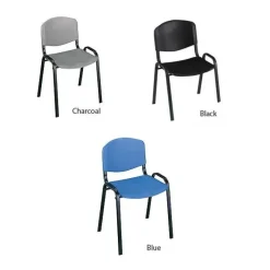 Safco Products Contour Stack Chair Package (Set of 4)^ Reception & Waiting Room|Plastic Stacking Chairs
