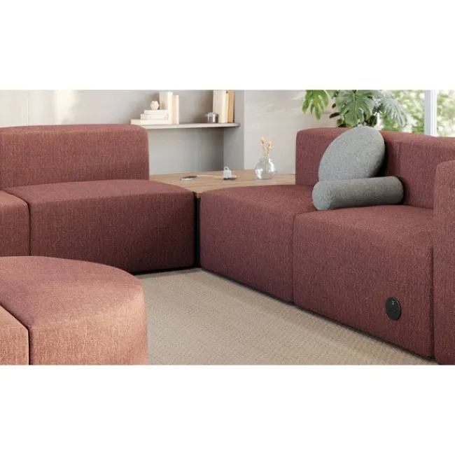KFI Seating Conversa Collection 4-Seat Corner Sofa with Occasional Table^ Soft Seating & Lounge