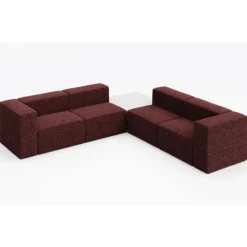 KFI Seating Conversa Collection 4-Seat Corner Sofa with Occasional Table^ Soft Seating & Lounge