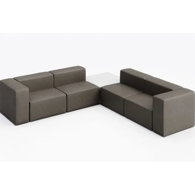 KFI Seating Conversa Collection 4-Seat Corner Sofa with Occasional Table^ Soft Seating & Lounge