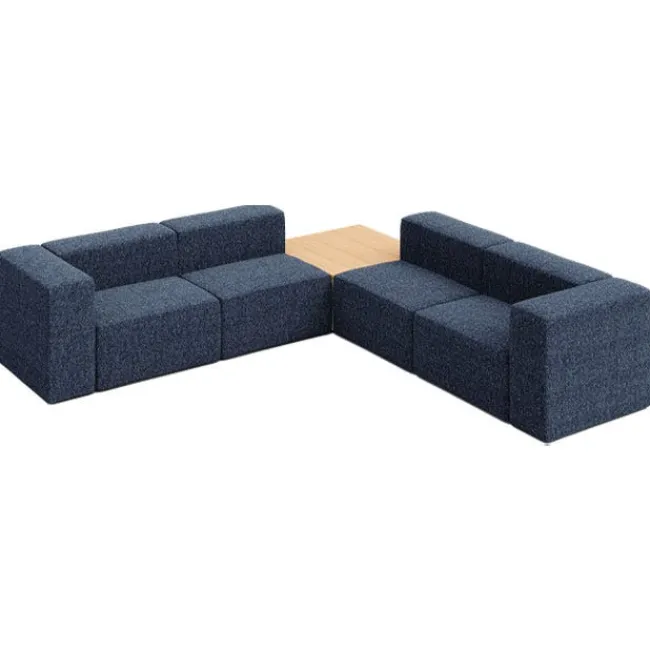KFI Seating Conversa Collection 4-Seat Corner Sofa with Occasional Table^ Soft Seating & Lounge