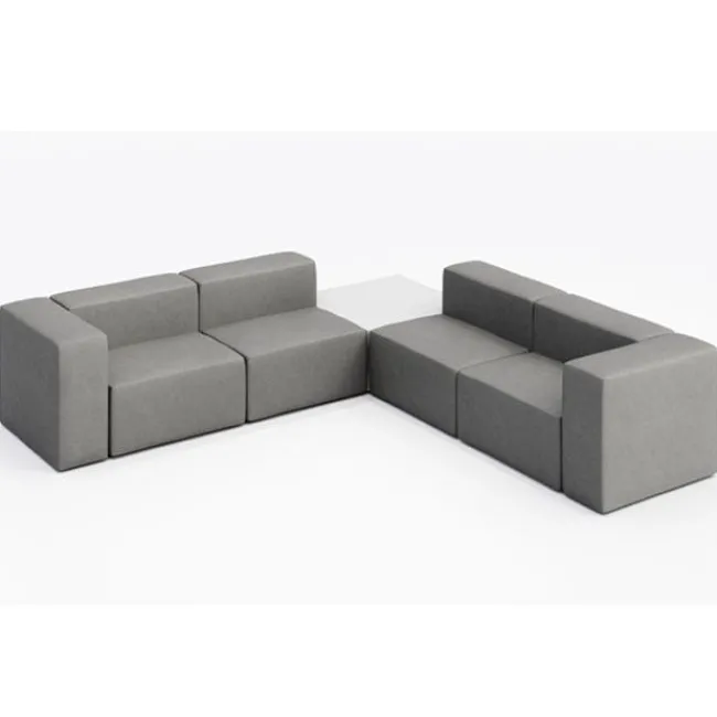 KFI Seating Conversa Collection 4-Seat Corner Sofa with Occasional Table^ Soft Seating & Lounge