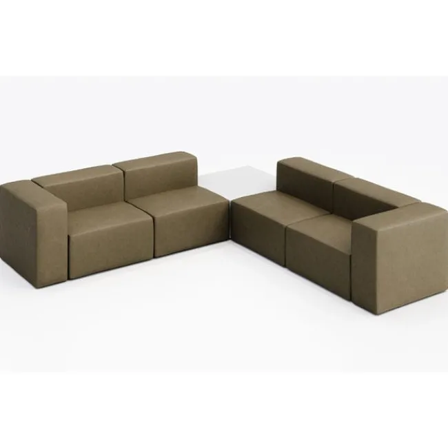 KFI Seating Conversa Collection 4-Seat Corner Sofa with Occasional Table^ Soft Seating & Lounge