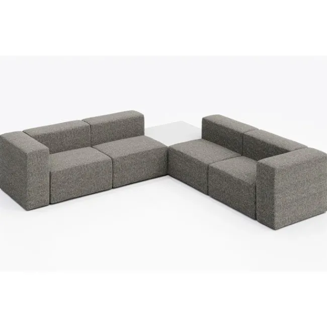 KFI Seating Conversa Collection 4-Seat Corner Sofa with Occasional Table^ Soft Seating & Lounge