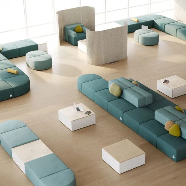 KFI Seating Conversa Collection 10-Seat Modular Lounge Seating^ Soft Seating & Lounge