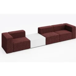 KFI Seating Conversa Collection 3-Seat Sofa with Occasional Table^ Soft Seating & Lounge