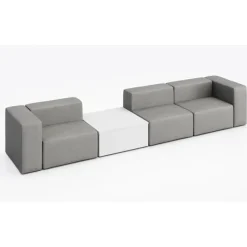 KFI Seating Conversa Collection 3-Seat Sofa with Occasional Table^ Soft Seating & Lounge