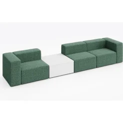 KFI Seating Conversa Collection 3-Seat Sofa with Occasional Table^ Soft Seating & Lounge