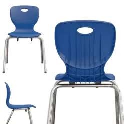 Correll a Height Adjustable Collaborative Desk Package w/ 6 Rectangle Desks & 6 Chairs^ Desk & Chair Packages|Classroom Desks & Chairs