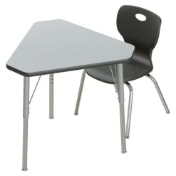Correll a Height Adjustable Collaborative Desk Package w/ 24 Diamond Desks & 24 Chairs^ Desk & Chair Packages|Classroom Desks & Chairs
