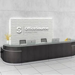OfficeSource Cosmo Collection Curved Reception Typical (2-Unit)^ Reception Desks