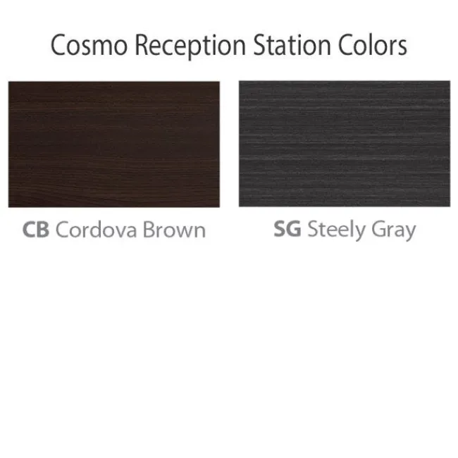OfficeSource Cosmo Collection Curved Reception Typical (1-Unit)^ Reception Desks