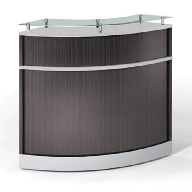 OfficeSource Cosmo Collection Curved Reception Typical (1-Unit)^ Reception Desks