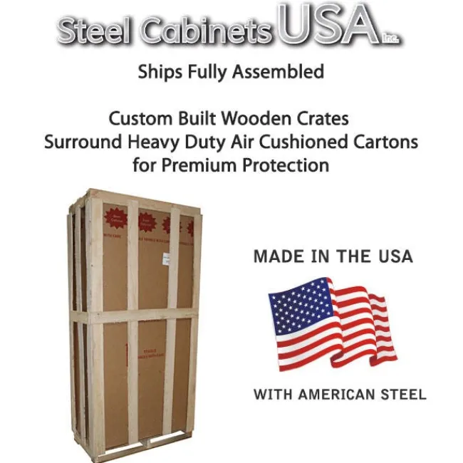Steel Cabinets USA Counter Height Storage Cabinet with Laminate Top^ Counter-Height Storage