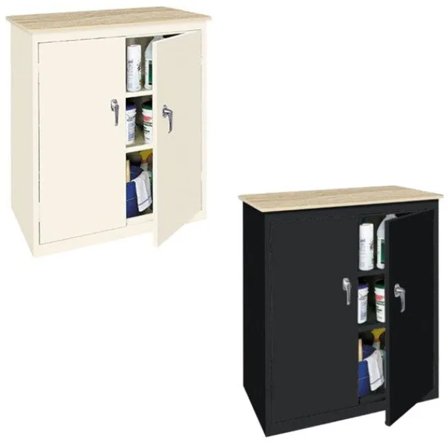 Steel Cabinets USA Counter Height Storage Cabinet with Laminate Top^ Counter-Height Storage