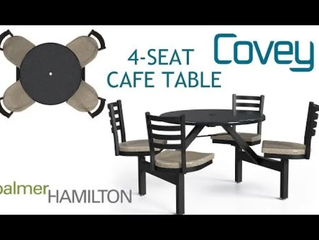 Palmer Hamilton Covey 4-Seat Indoor Tables^ Cafe Table & Chair Sets|Cafeteria Booths