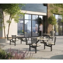 Palmer Hamilton Covey 4-Seat Outdoor Table^ Cafeteria Booths|Outdoor Picnic