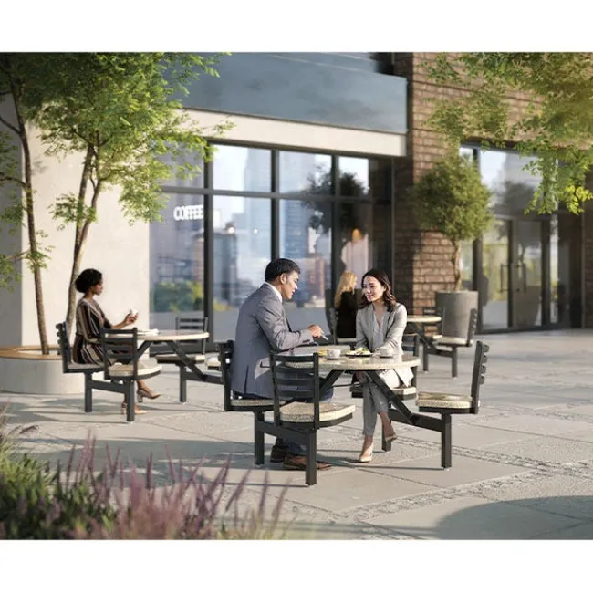 Palmer Hamilton Covey 4-Seat Outdoor Table^ Cafeteria Booths|Outdoor Picnic