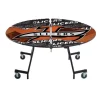 AmTab Customizable Mobile Cafeteria Table - 72'' Oval^ New- Custom Logo Cafeteria Tables
