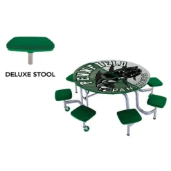 AmTab Customizable Mobile Cafeteria Table with Stools (60