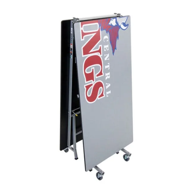 AmTab Customizable Mobile Rectangle Cafeteria Table - 10' L x 30'' W^ New- Custom Logo Cafeteria Tables