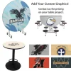 AmTab Customizable Ocean Wave Top Mobile Bench Cafeteria Table (10' L)^ New- Custom Logo Cafeteria Tables