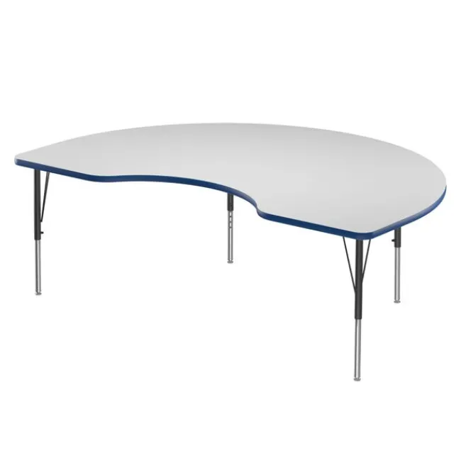 Correll Deluxe Dry Erase Activity Table & Classic Student Chair Packages (48" x 72" Kidney - 1 Table & 6 Chairs)^ Activity Tables & Chairs|Activity Table & Chair Packages