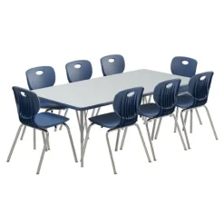 Correll Deluxe HPL Activity Table & Classroom Student Chair Package (36