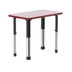 Correll Deluxe HPL Height Adjustable Collaborative Desk Package w/ 20 Rectangle Desks & 20 Chairs^ Desk & Chair Packages|Classroom Desks & Chairs