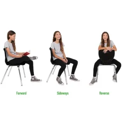 Correll Deluxe HPL Height Adjustable Collaborative Desk Package w/ 20 Trapezoid Desks & 20 Chairs^ Desk & Chair Packages|Classroom Desks & Chairs