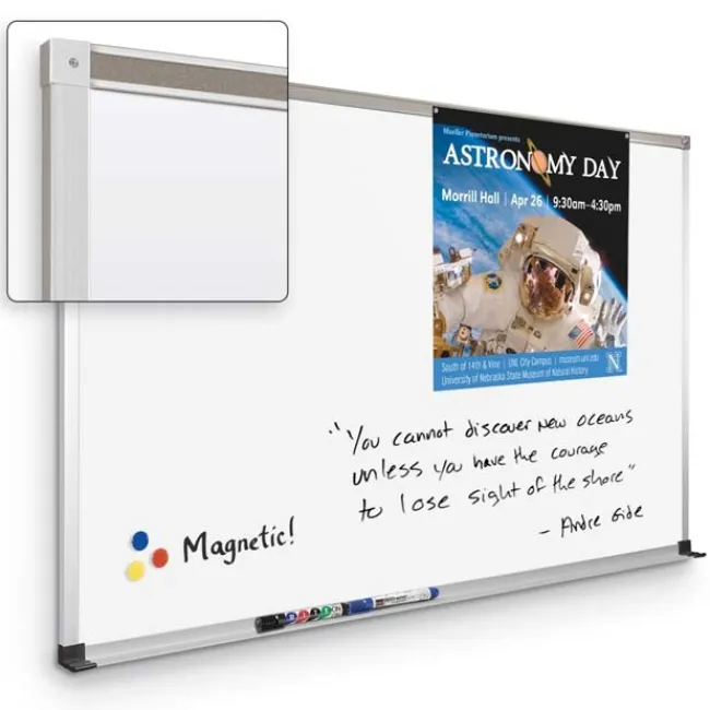 Best-Rite Deluxe Magnetic Porcelain Steel Dry Erase Board with Aluminum Trim by Best Rite^ Dry Erase Whiteboards