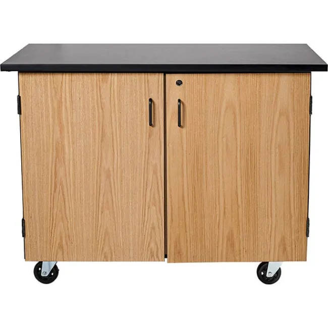 National Public Seating Demo Mobile Science Cabinet with Chem-Res Top (48" x 28")^ Lab Storage|Science Storage