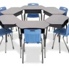 Virco 785 Desk with Collaborative Top^ Collaborative Desks|Open Front School Desks