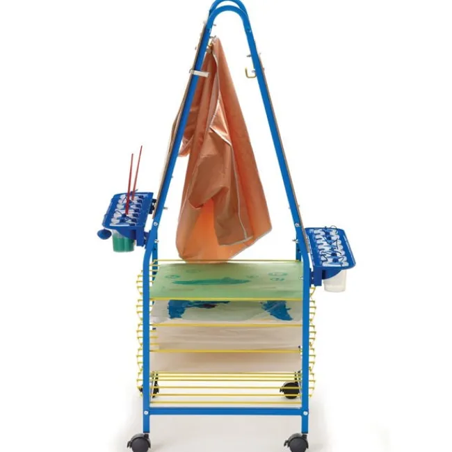 Copernicus Double Sided Art Easel w/ Drying Rack and Tub Storage^ Mobile Reversible Boards